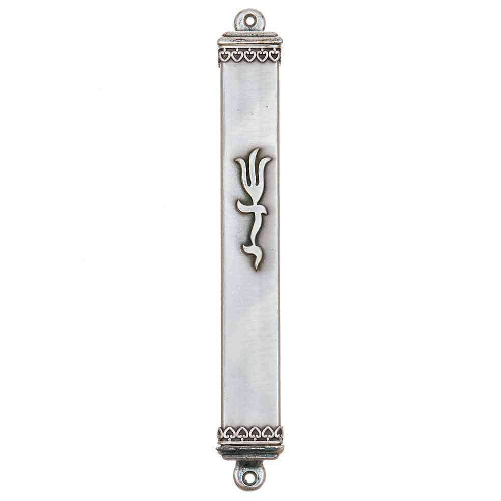 Pewter Hearts Mezuzah