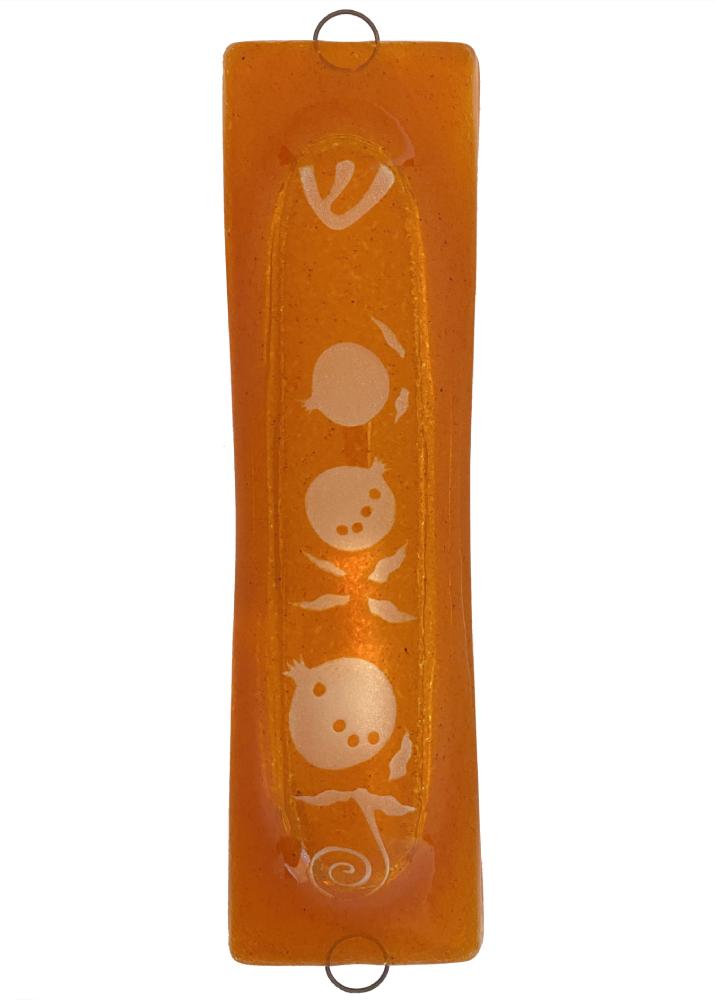 Pomegranate Glass Mezuzah