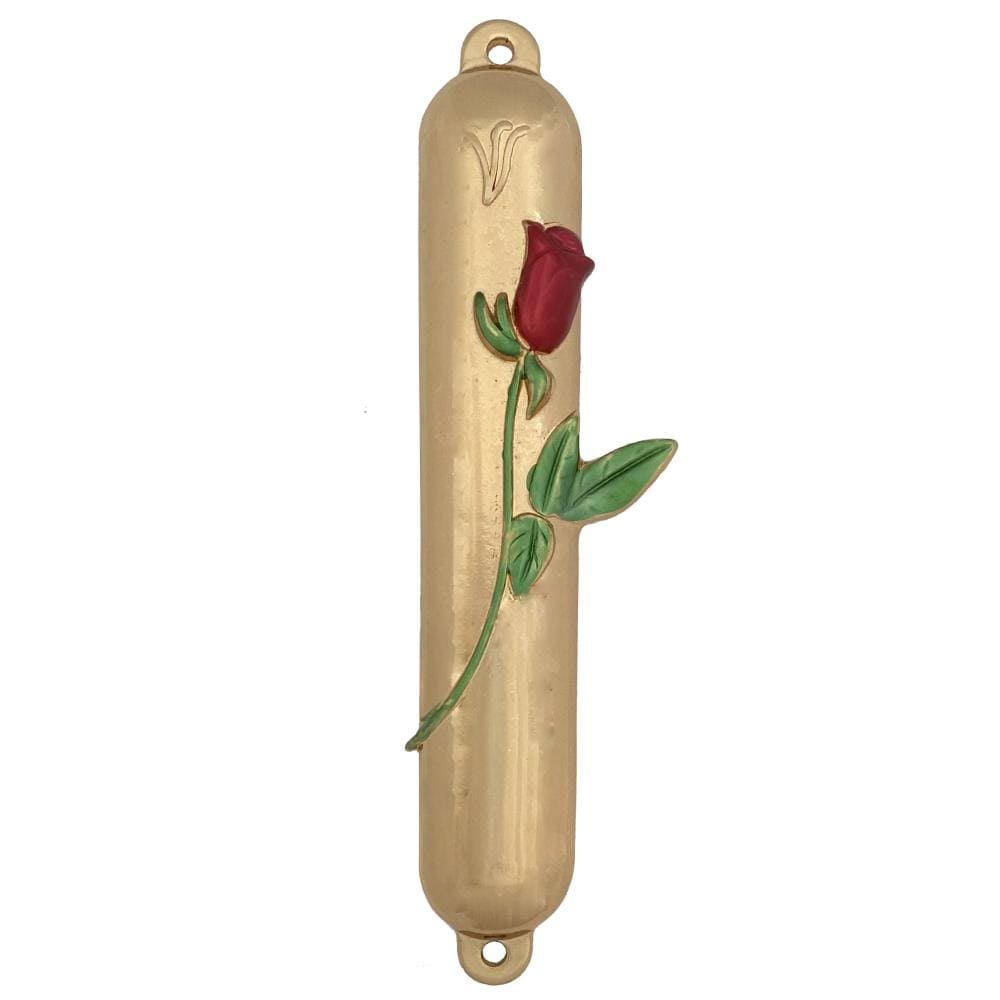 Rose Mezuzah - Gold