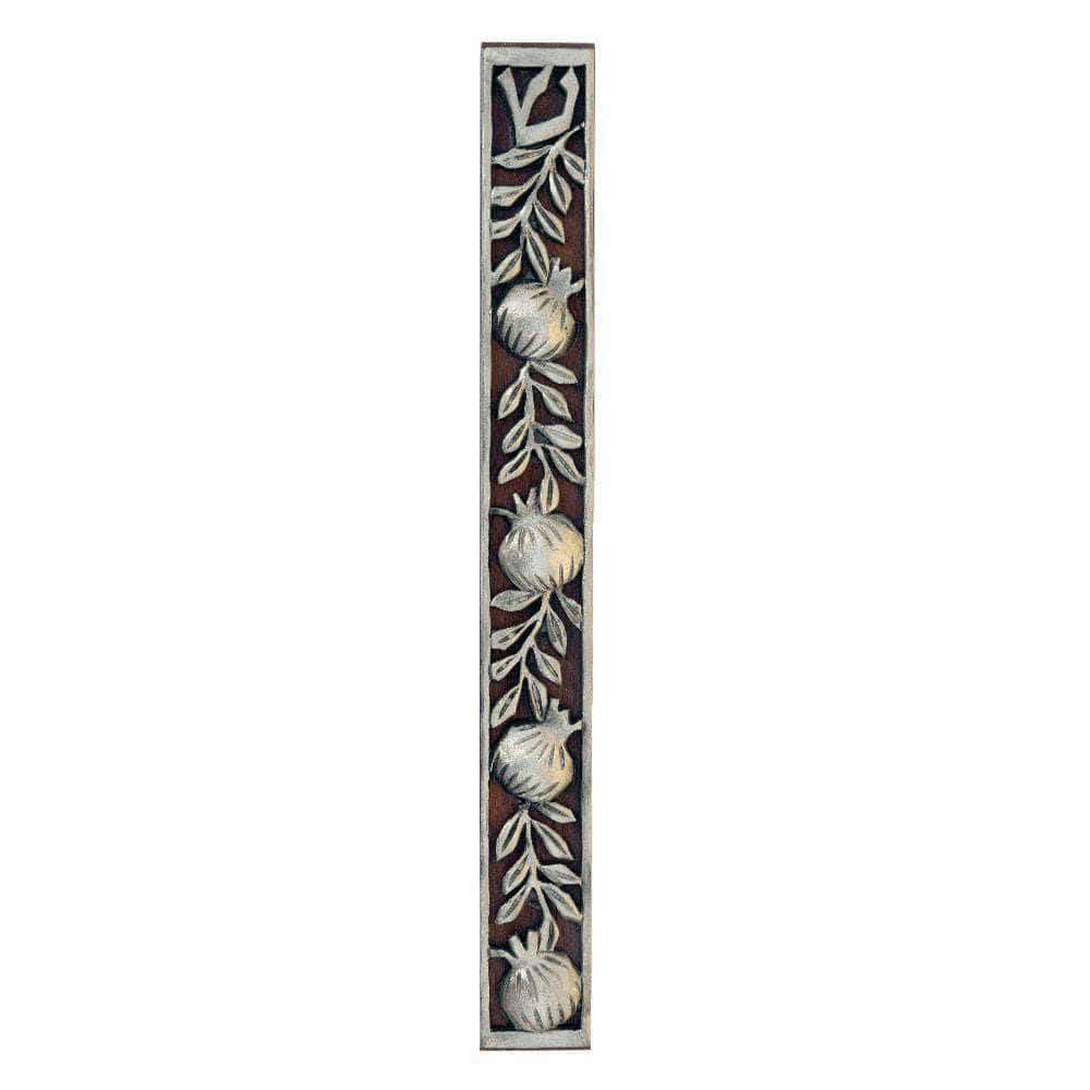 Rustic Pomegranate Mezuzah - Large