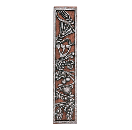 Rustic Seven Species Mezuzah