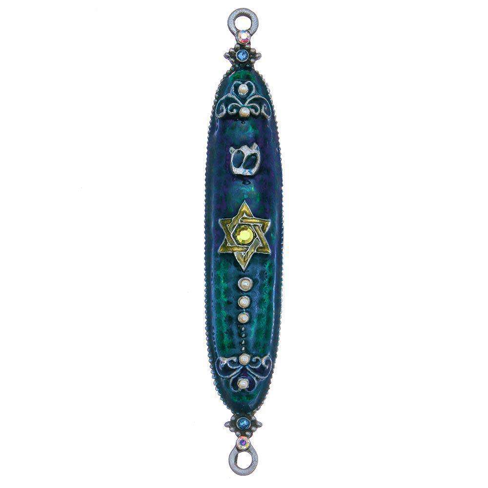Sea Blue Mezuzah