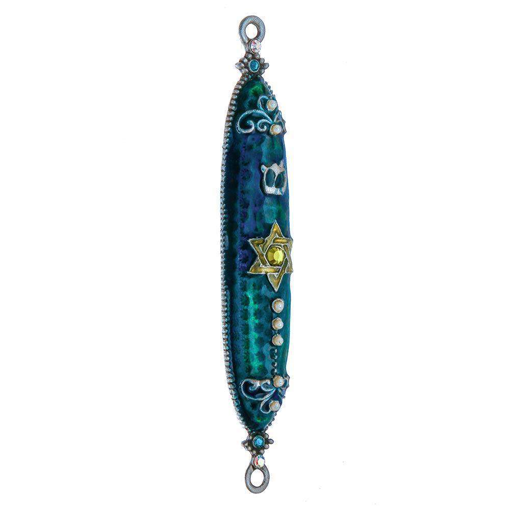 Sea Blue Mezuzah