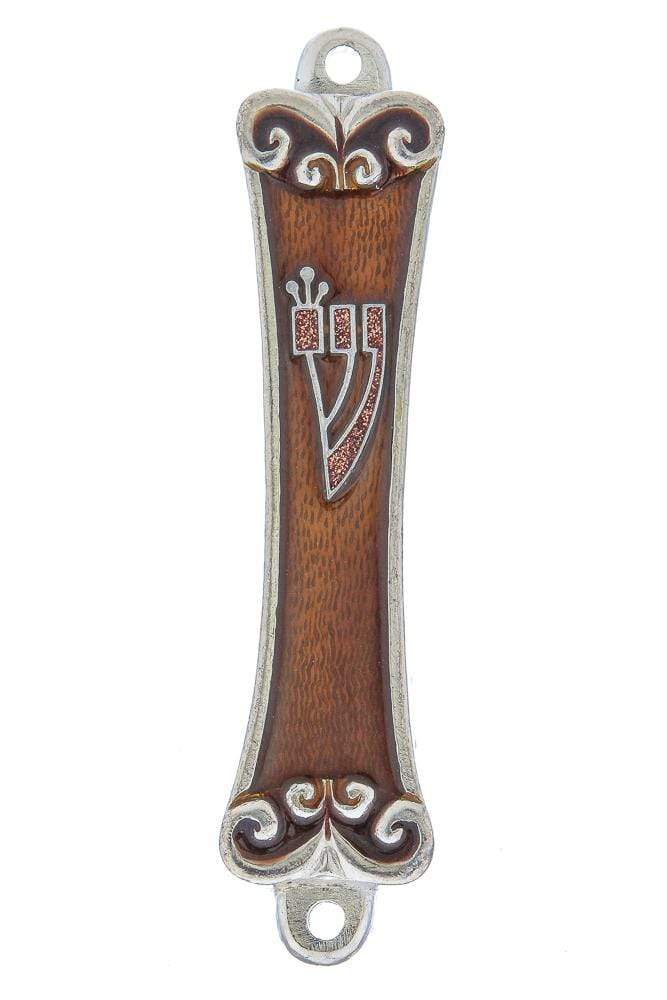 Silver and Amber Mezuzah