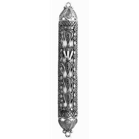 Silver Filligree Mezuzah