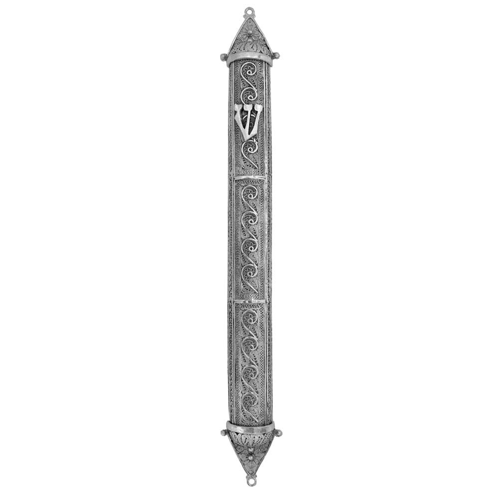 Silver Mezuzah Fancy - Extra Large