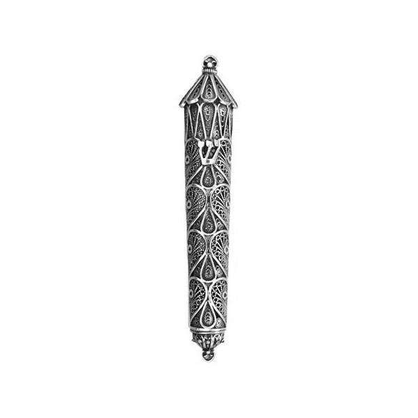 Silver Mezuzah - Raindrops