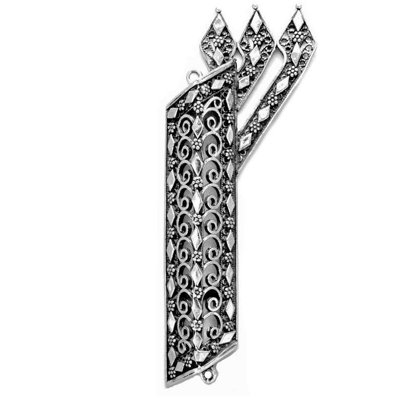 Silver Mezuzah - Shin