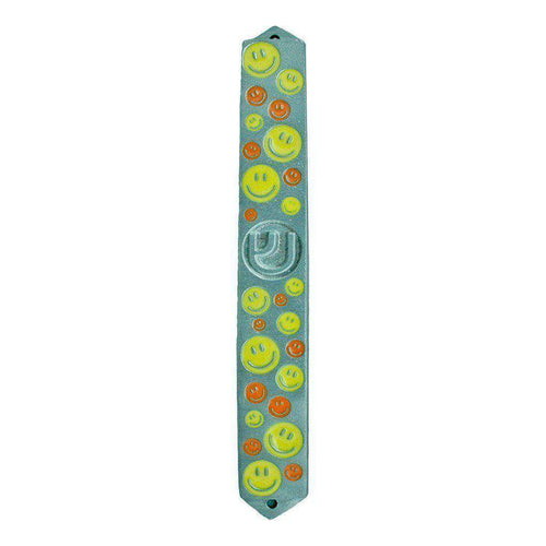 Smiley Pewter Mezuzah