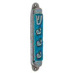 Summer Rain Pewter Mezuzah - Sky