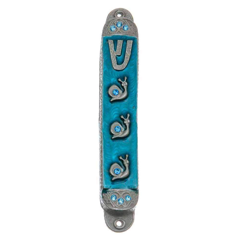 Summer Rain Pewter Mezuzah - Sky