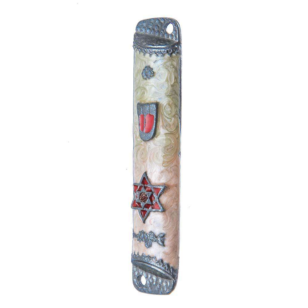 Sunrise Pewter Mezuzah