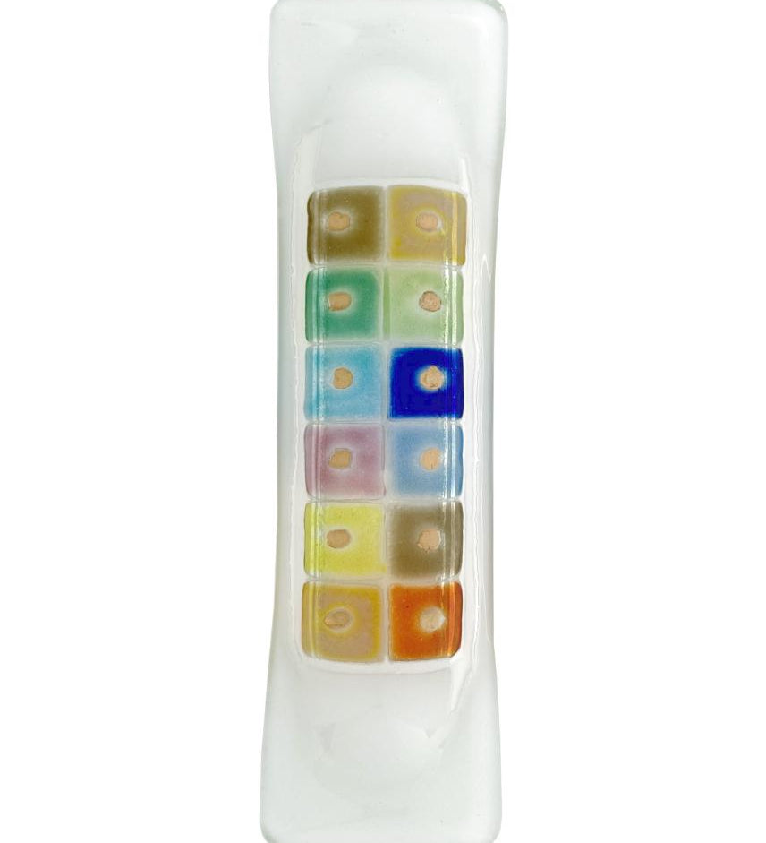 Tribes Glass Mezuzah