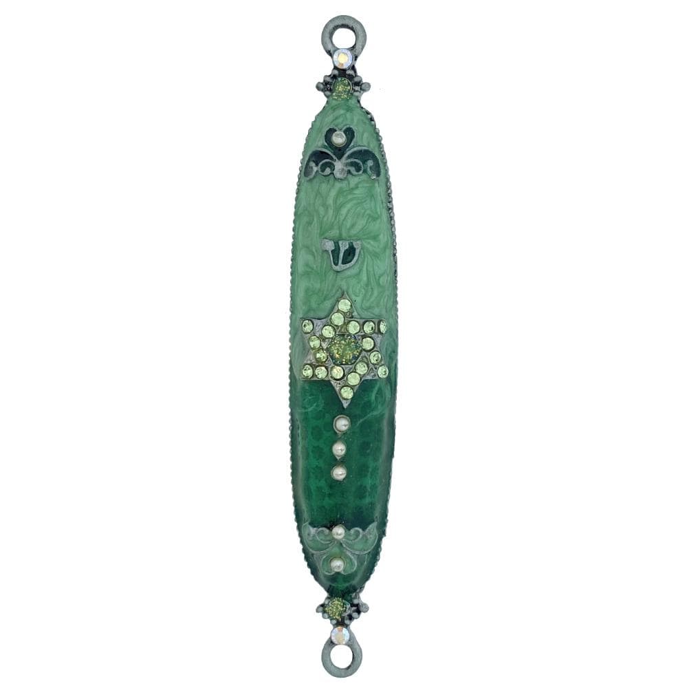 Turquoise Star of David Mezuzah
