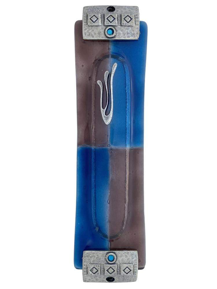 Two Tone Glass Mezuzah