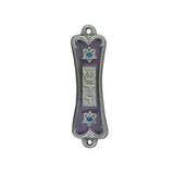 Violet Pearlescent Pewter Mezuzah