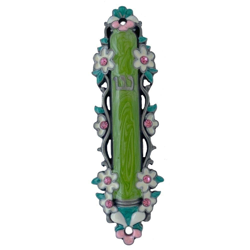 Water Lilies Mezuzah-green